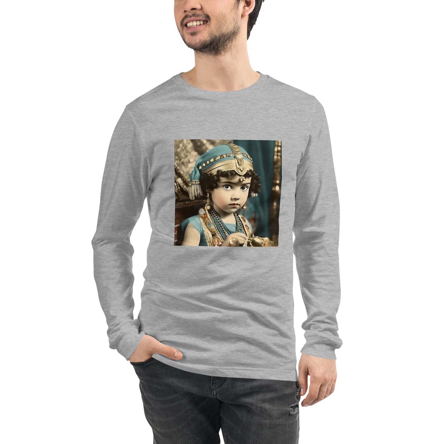 Long Sleeve Unisex / Airlume Cotton / Portrait Cleopatra Philopator II