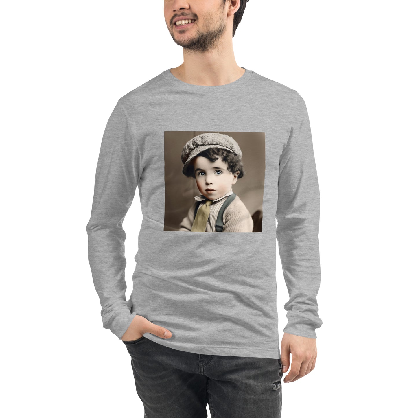 Long Sleeve Unisex / Airlume Cotton / Portrait Charles 'Charlie' Spencer III