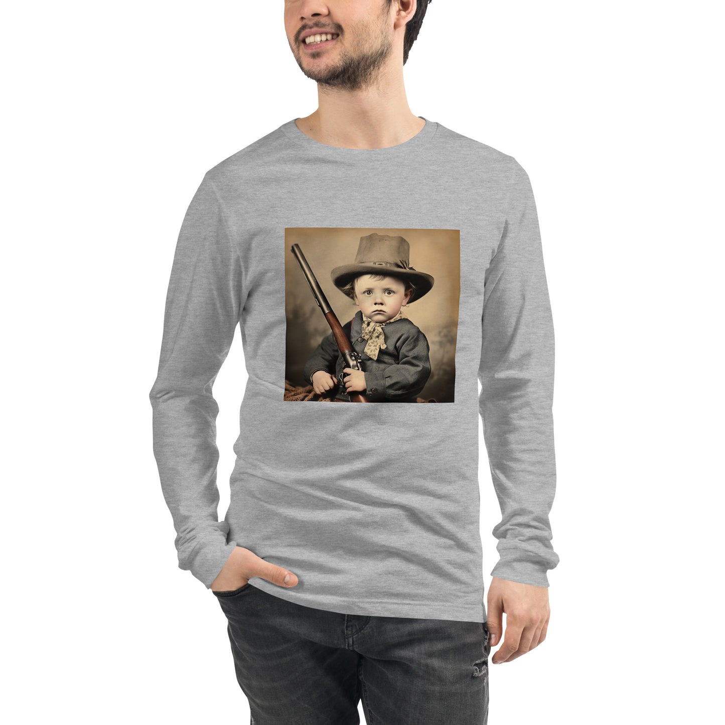 Long Sleeve Unisex / Airlume Cotton / Portrait William 'Billy' Henry III