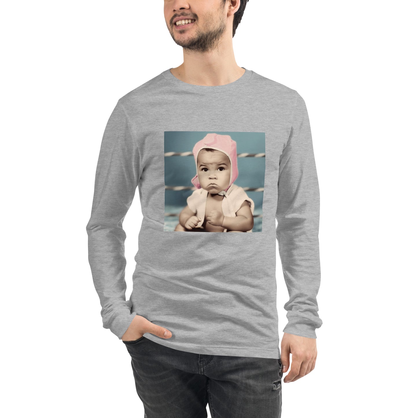 Long Sleeve Unisex / Airlume Cotton / Portrait Cassius 'Muhammad' Marcellus III