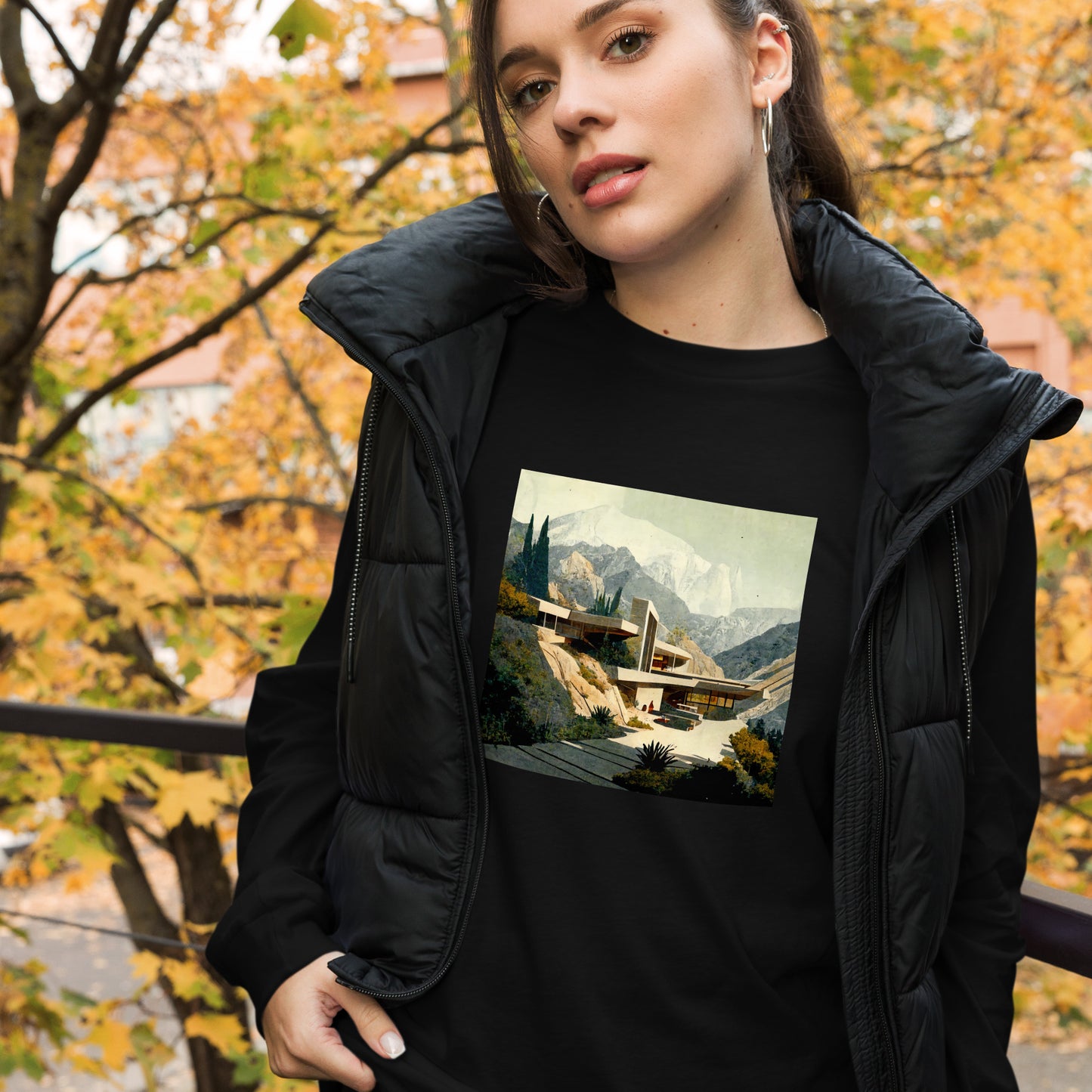 Long Sleeve Unisex / Airlume Cotton / Architecture #1