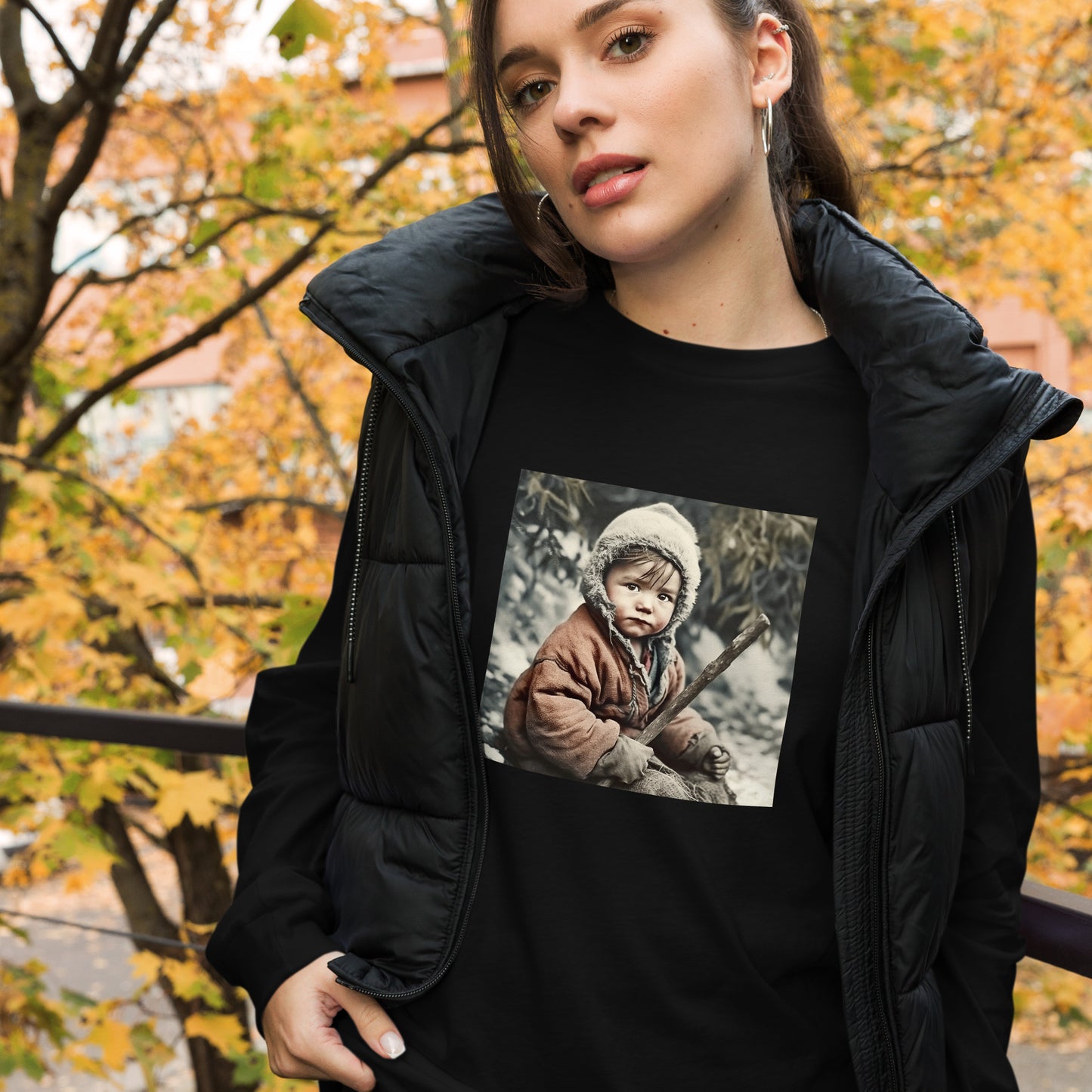 Long Sleeve Unisex / Airlume Cotton / Portrait Ötzi Tisenjoch I