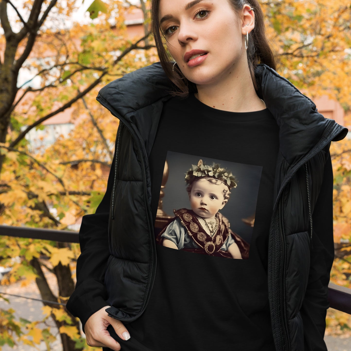 Long Sleeve Unisex / Airlume Cotton / Portrait Gaius Julius I