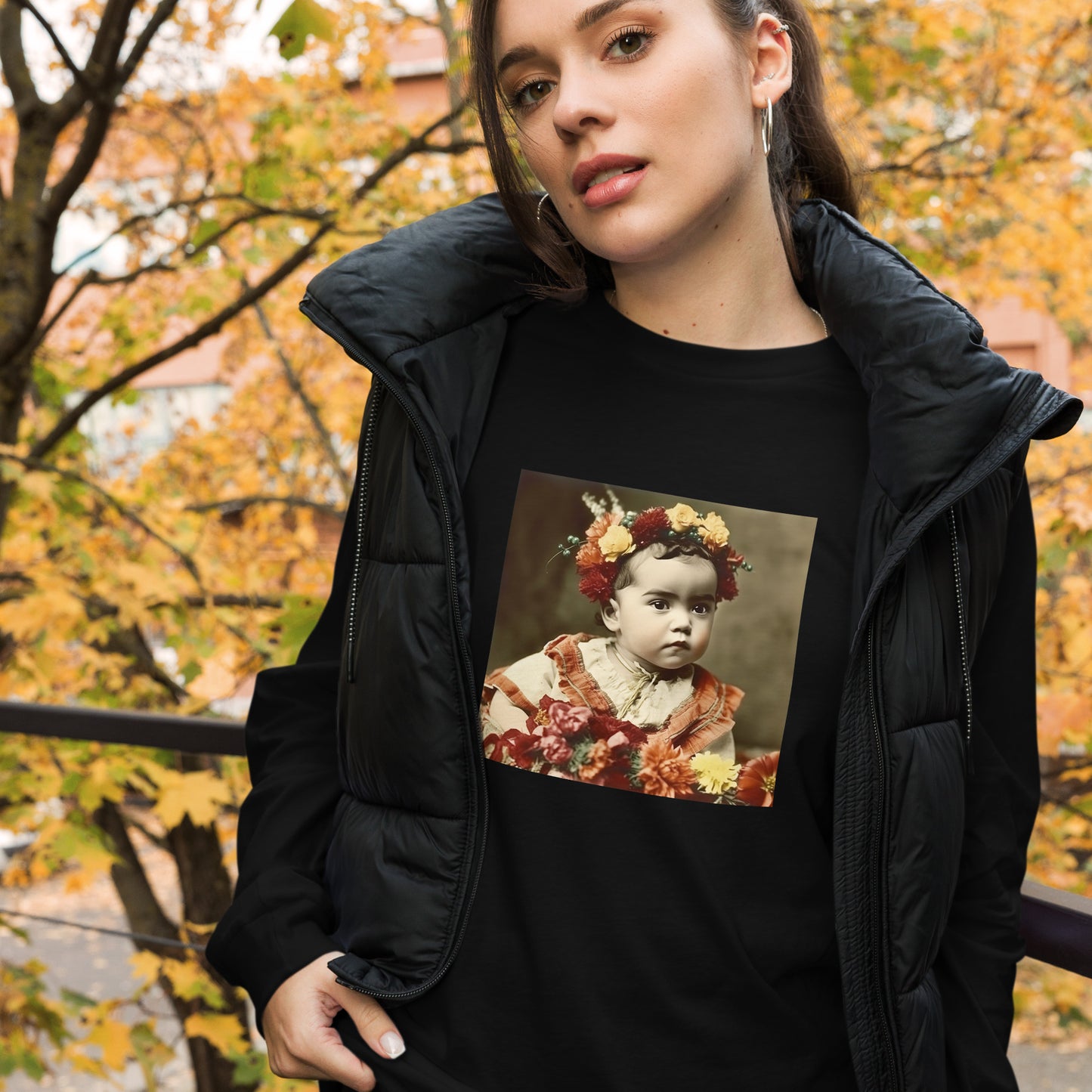 Long Sleeve Unisex / Airlume Cotton / Portrait Magdalena Frida I