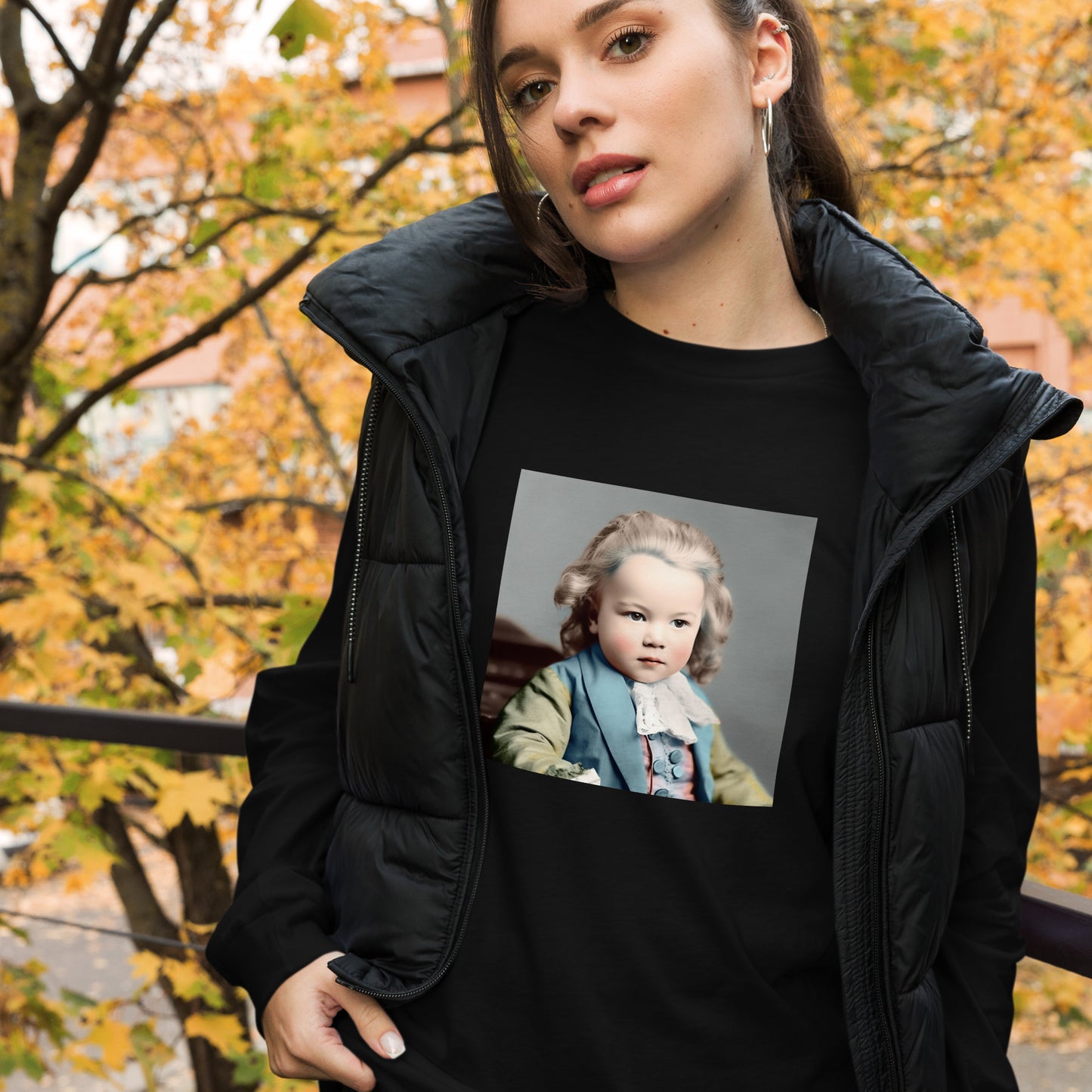 Long Sleeve Unisex / Airlume Cotton / Portrait Johann Sebastian V