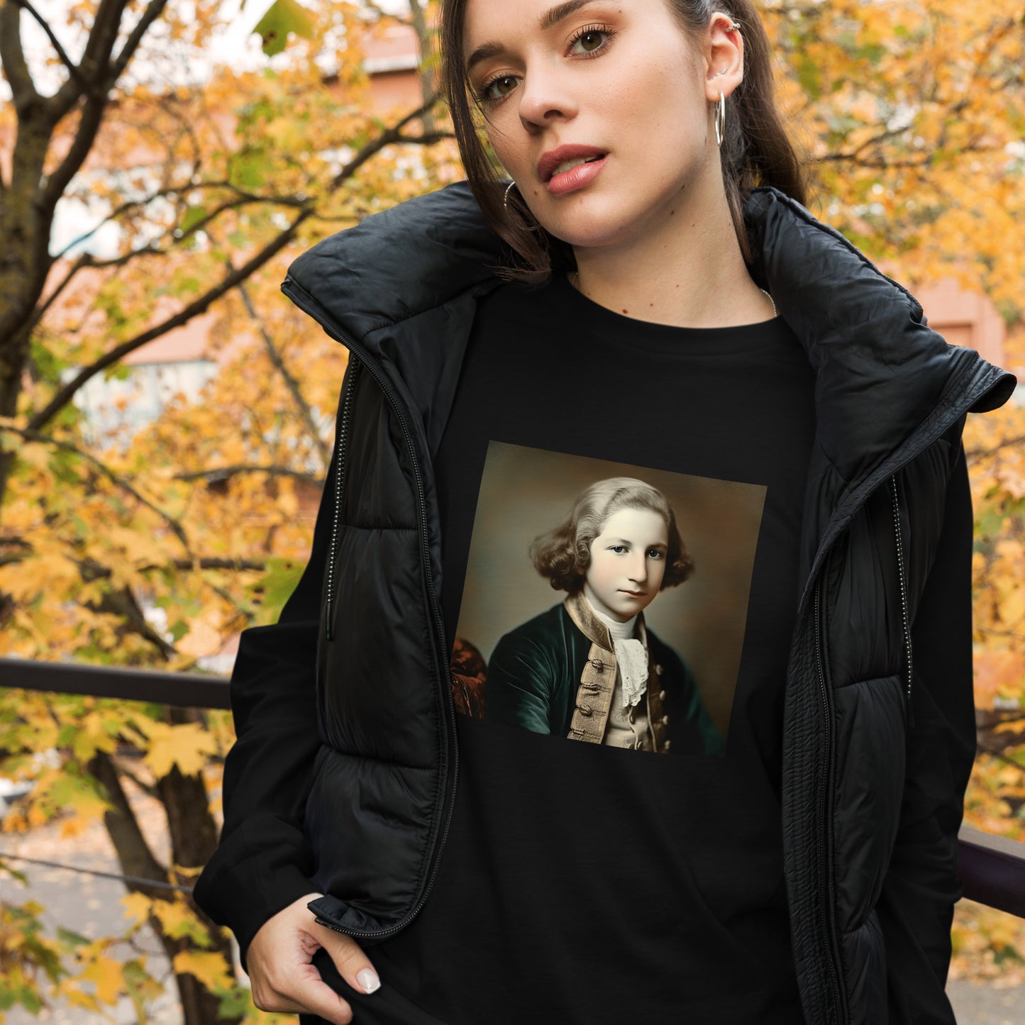 Long Sleeve Unisex / Airlume Cotton / Portrait George Augustine I