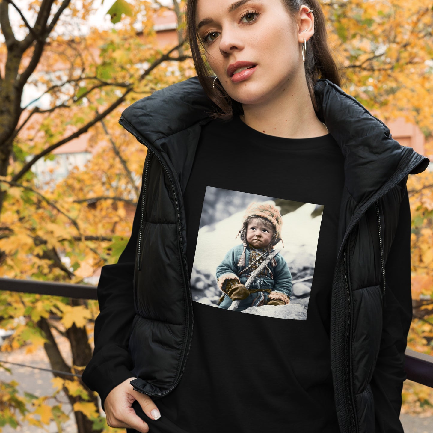 Long Sleeve Unisex / Airlume Cotton / Portrait Ötzi Tisenjoch II