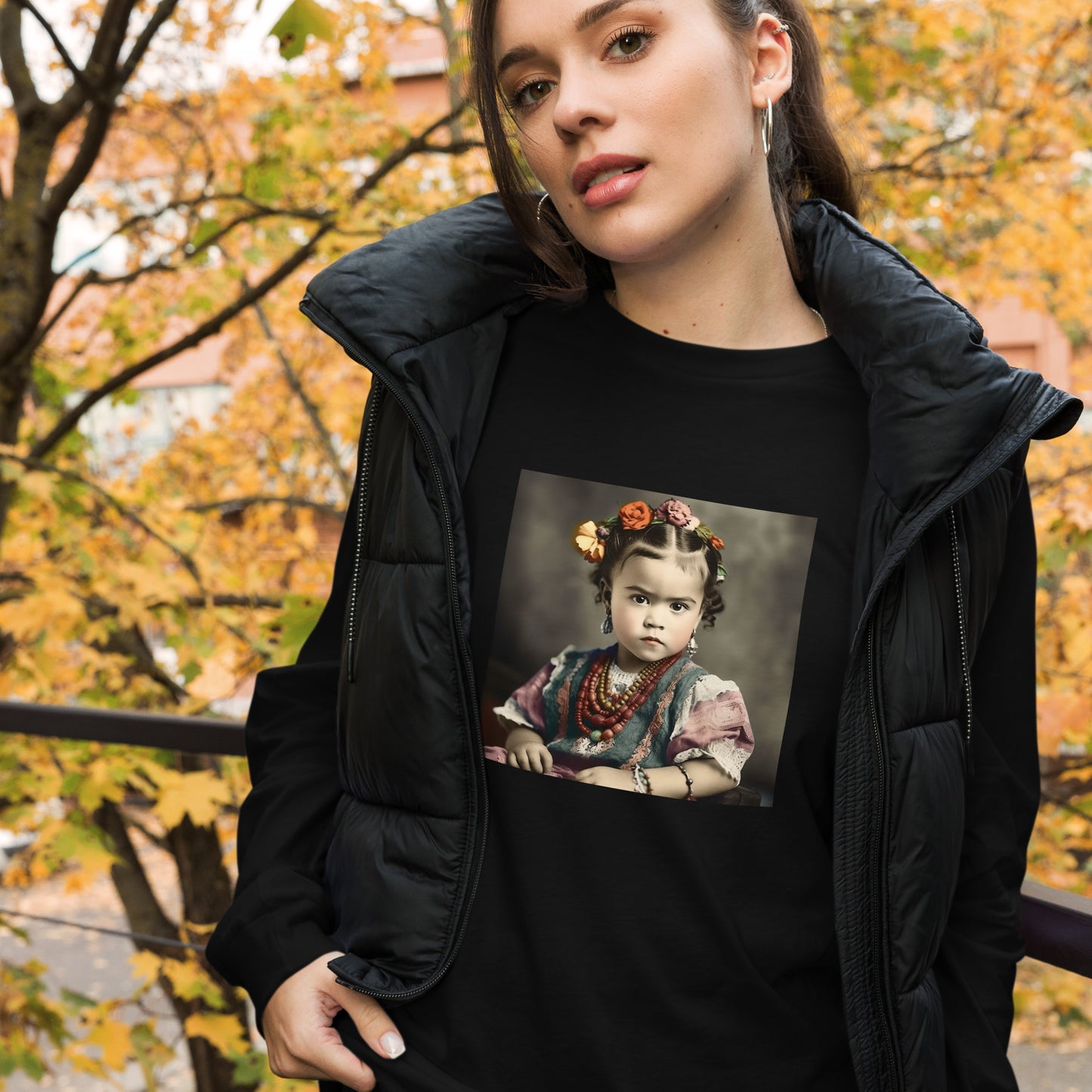 Long Sleeve Unisex / Airlume Cotton / Portrait Magdalena Frida VIII