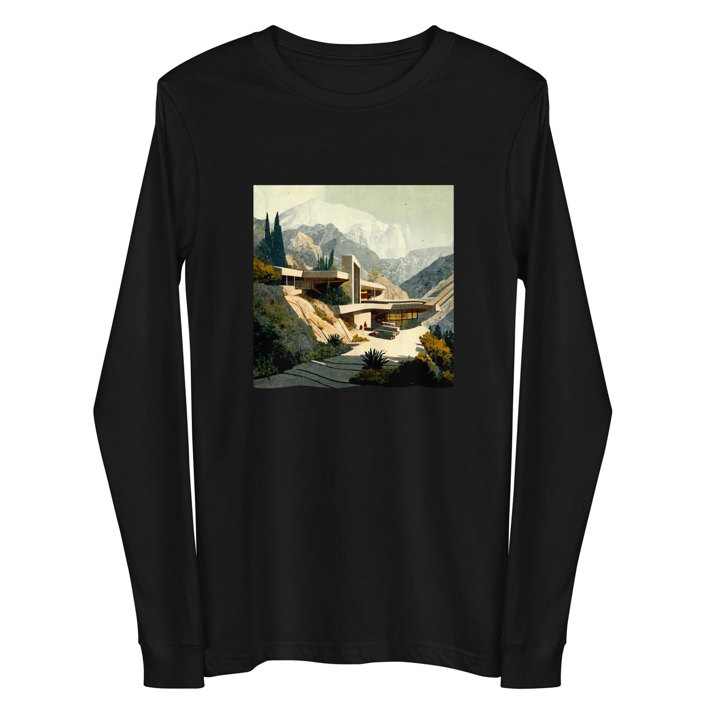 Long Sleeve Unisex / Airlume Cotton / Architecture #1