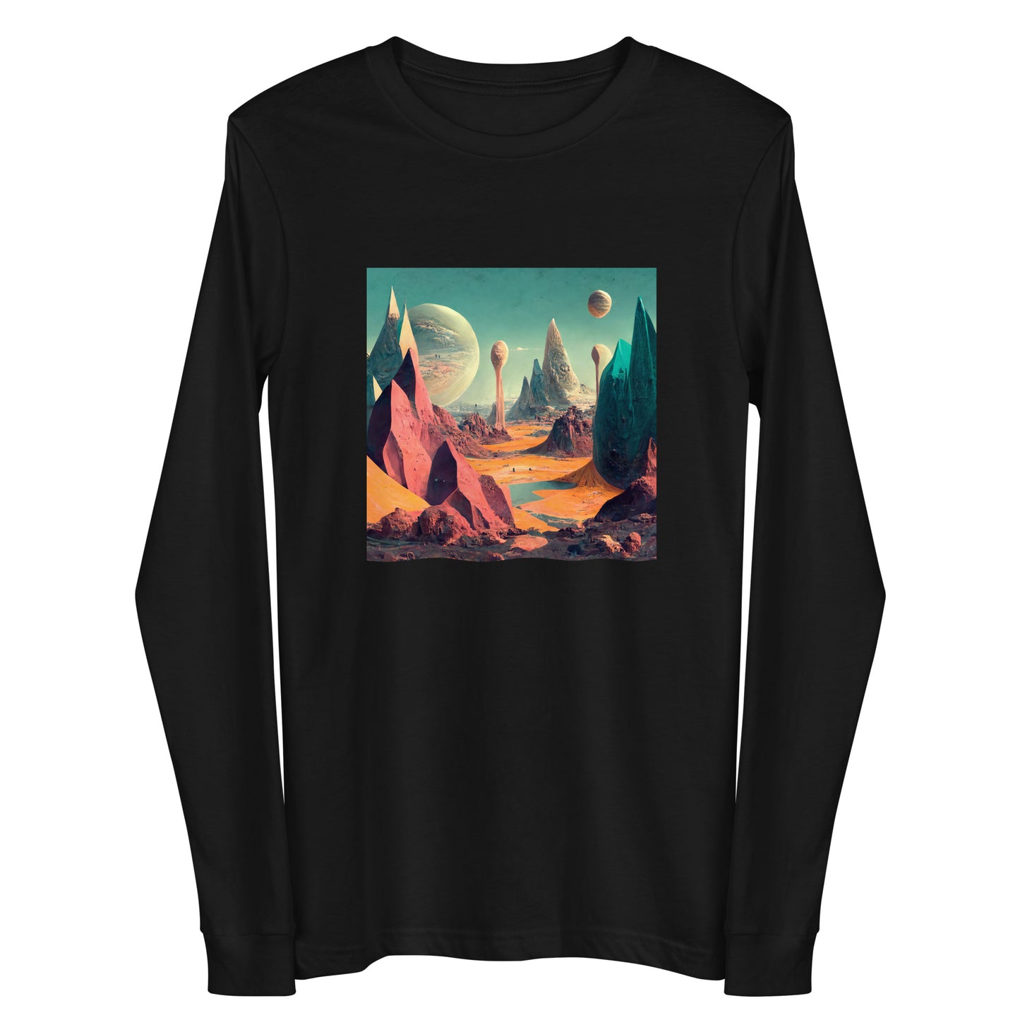 Long Sleeve Unisex / Airlume Cotton / Exoplanet #3