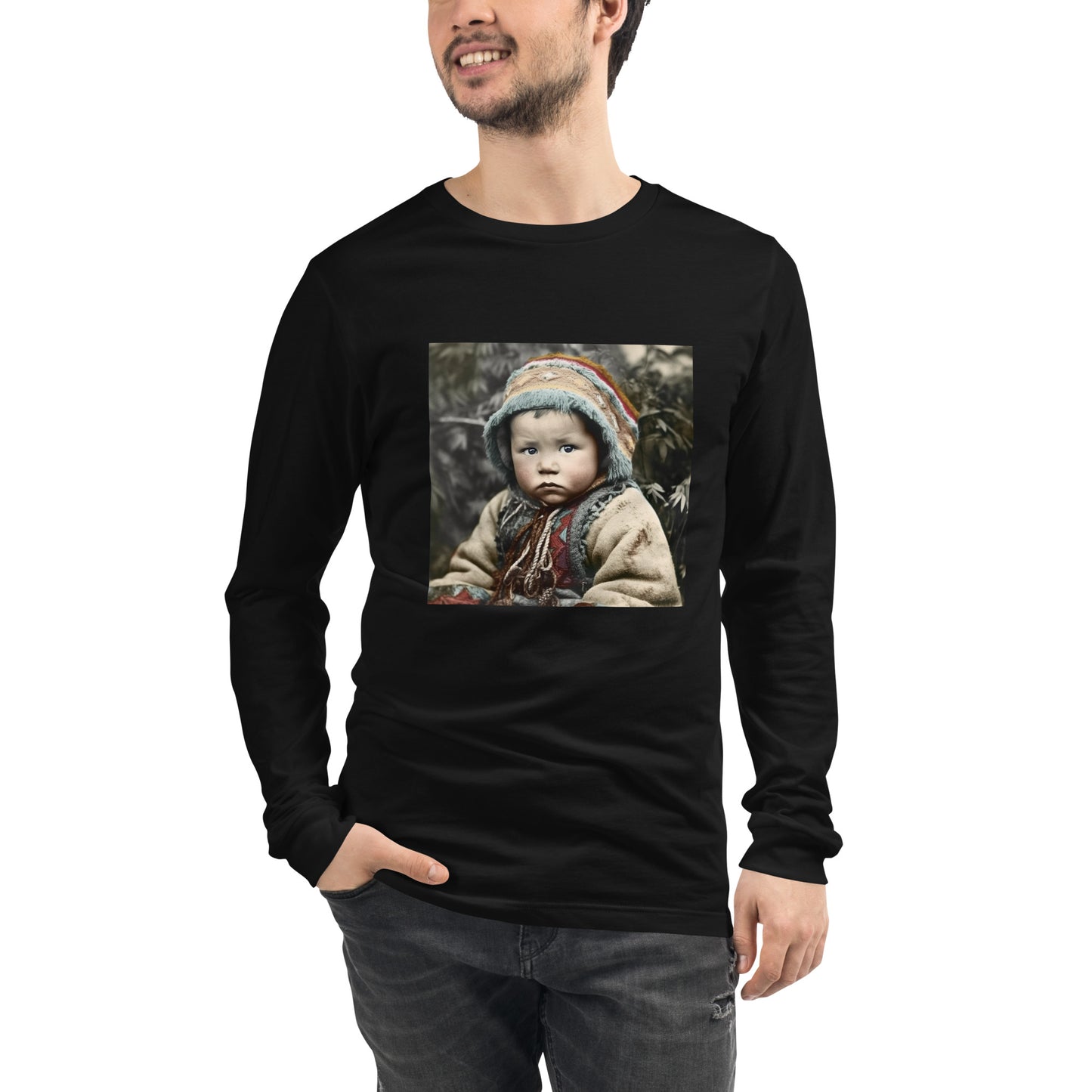 Long Sleeve Unisex / Airlume Cotton / Portrait Koelbjerg Child I