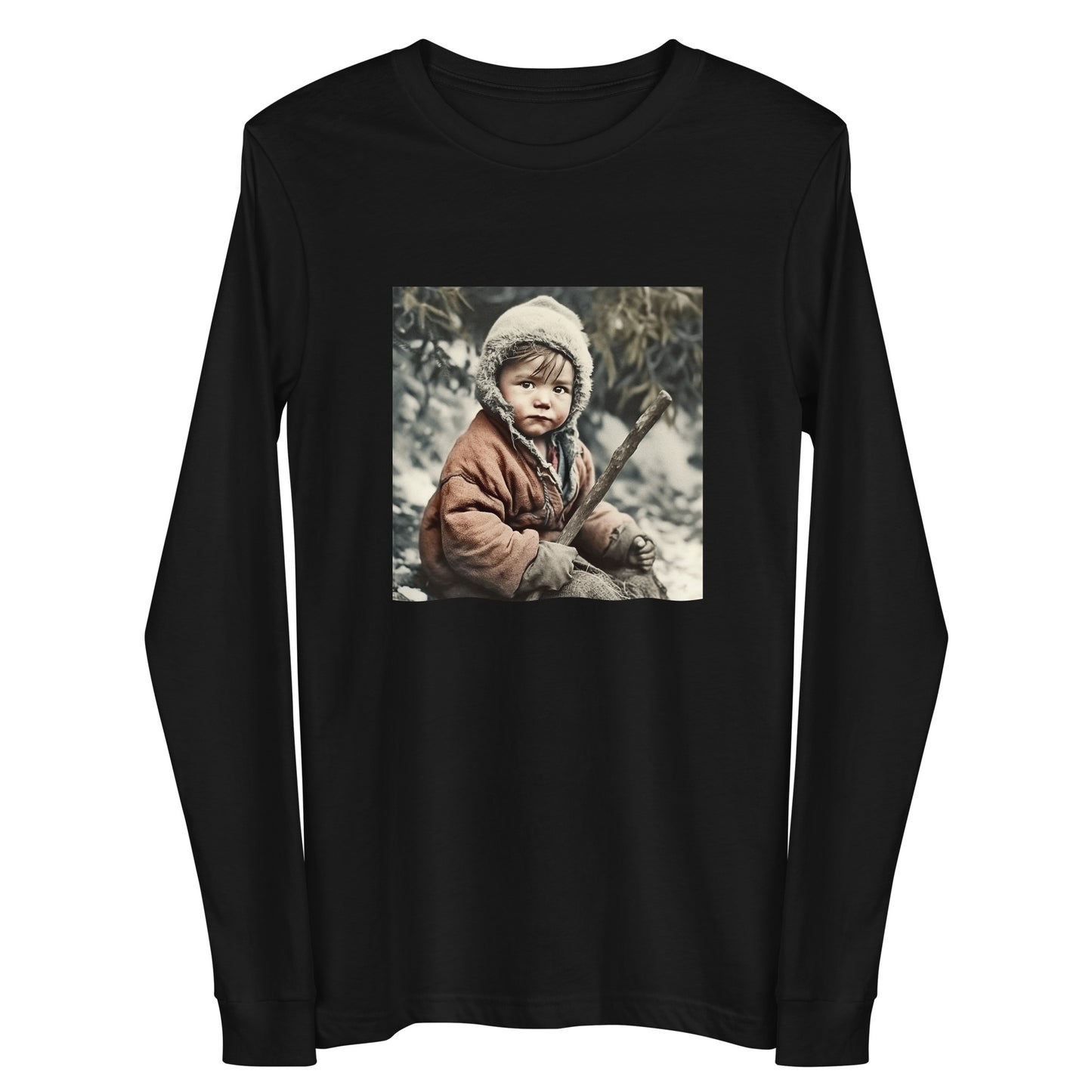 Long Sleeve Unisex / Airlume Cotton / Portrait Ötzi Tisenjoch I