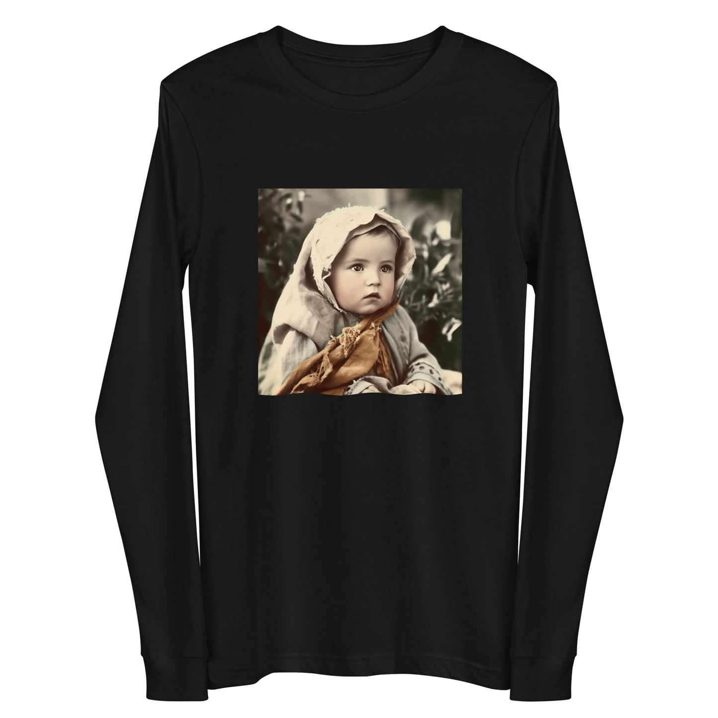 Long Sleeve Unisex / Airlume Cotton / Portrait Jesus Nazareth I