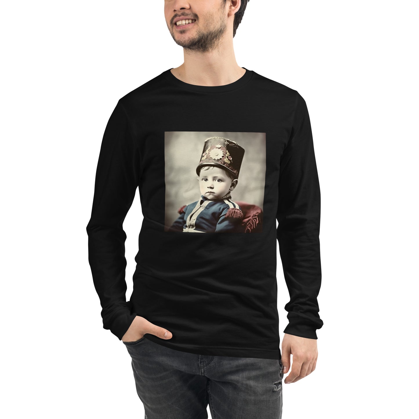 Long Sleeve Unisex / Airlume Cotton / Portrait Napoleon Carlo III