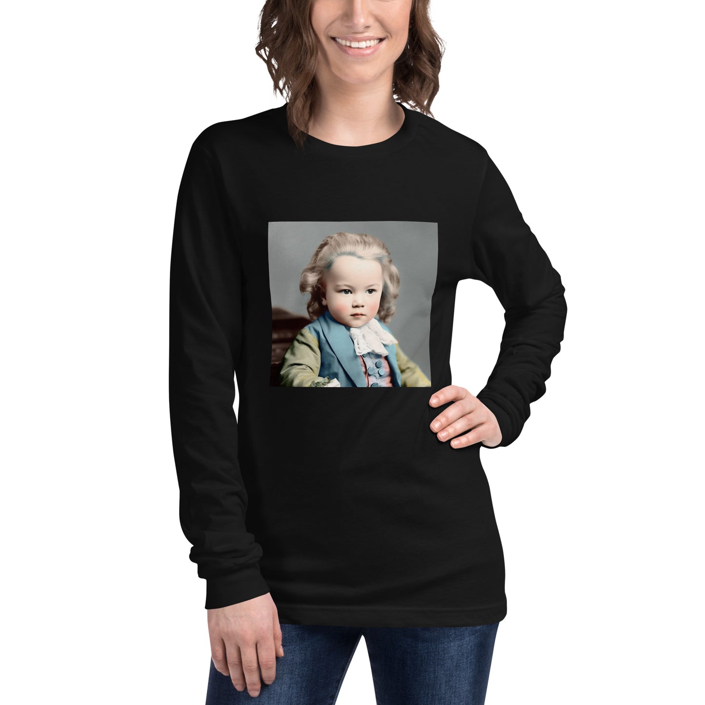 Long Sleeve Unisex / Airlume Cotton / Portrait Johann Sebastian V