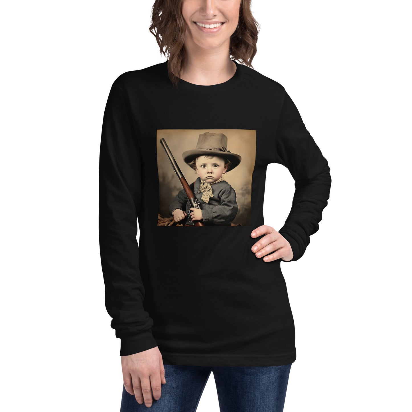 Long Sleeve Unisex / Airlume Cotton / Portrait William 'Billy' Henry III