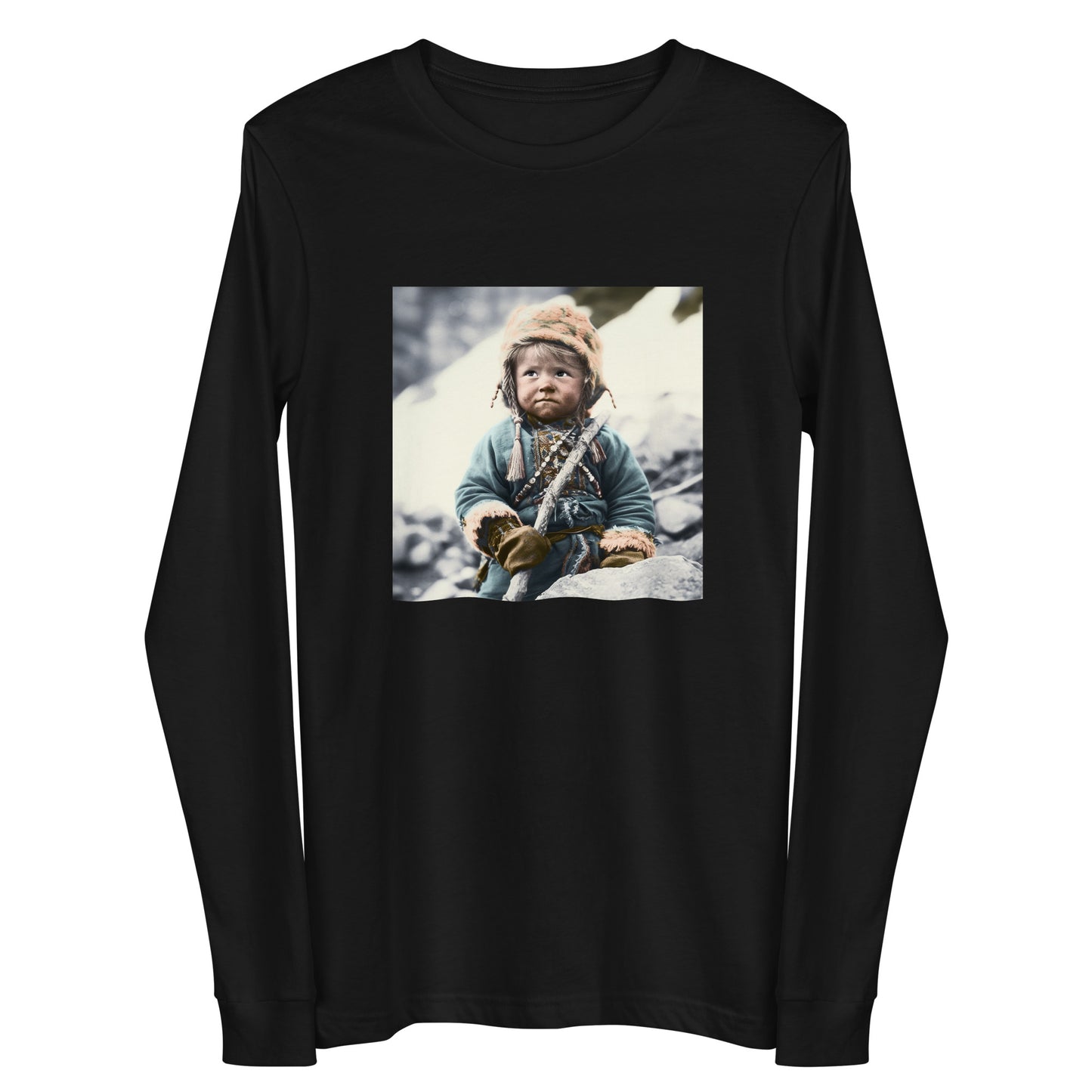 Long Sleeve Unisex / Airlume Cotton / Portrait Ötzi Tisenjoch II