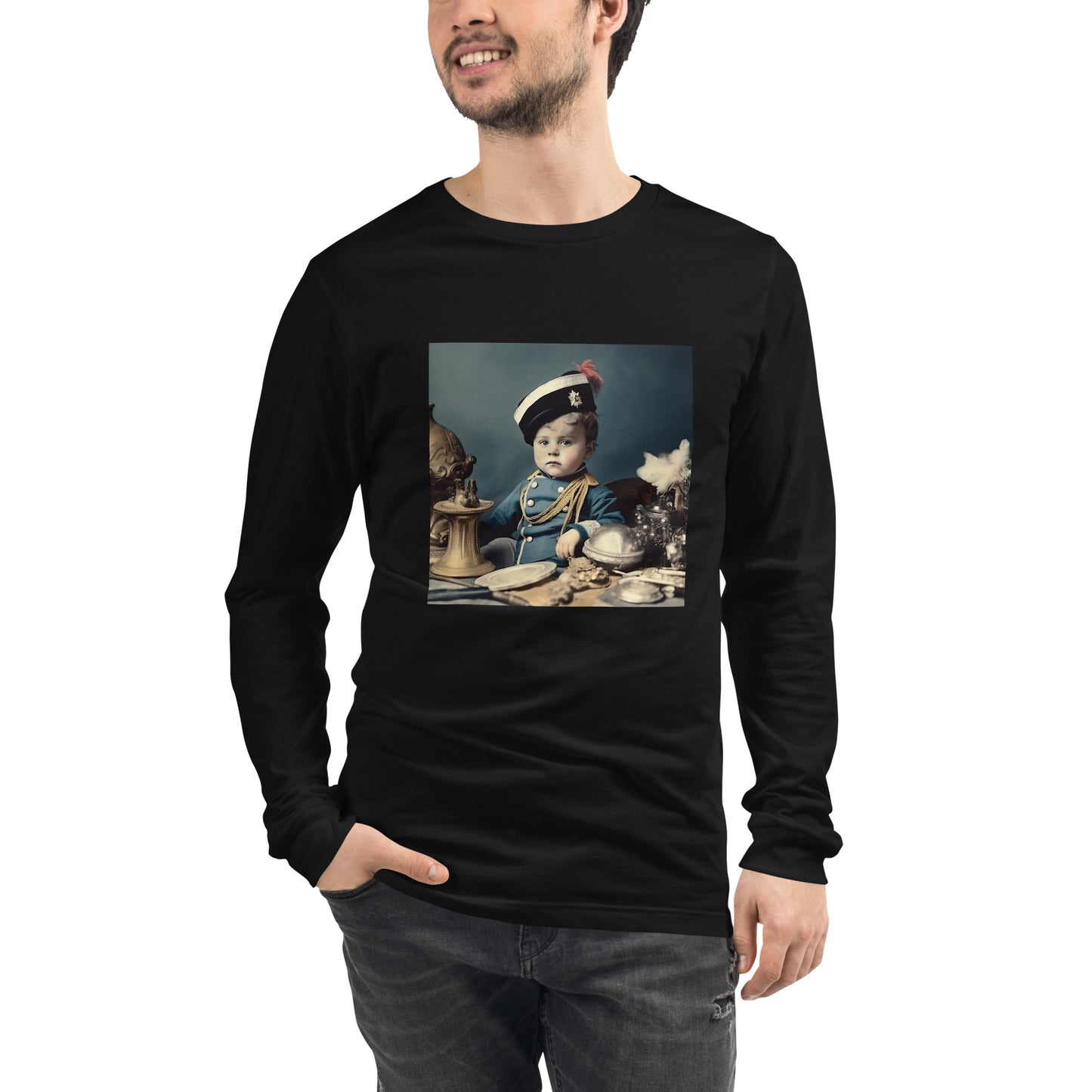 Long Sleeve Unisex / Airlume Cotton / Portrait Napoleon Carlo VIII