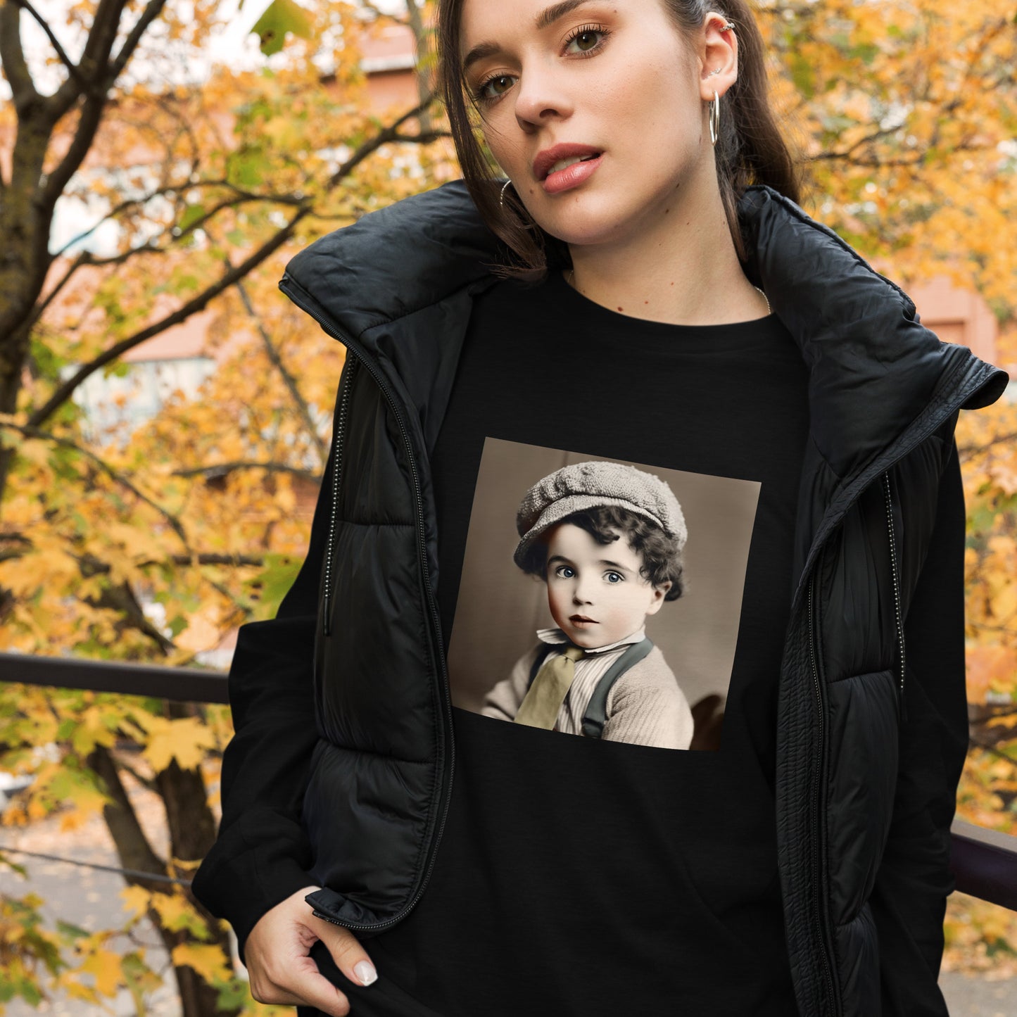 Long Sleeve Unisex / Airlume Cotton / Portrait Charles 'Charlie' Spencer III