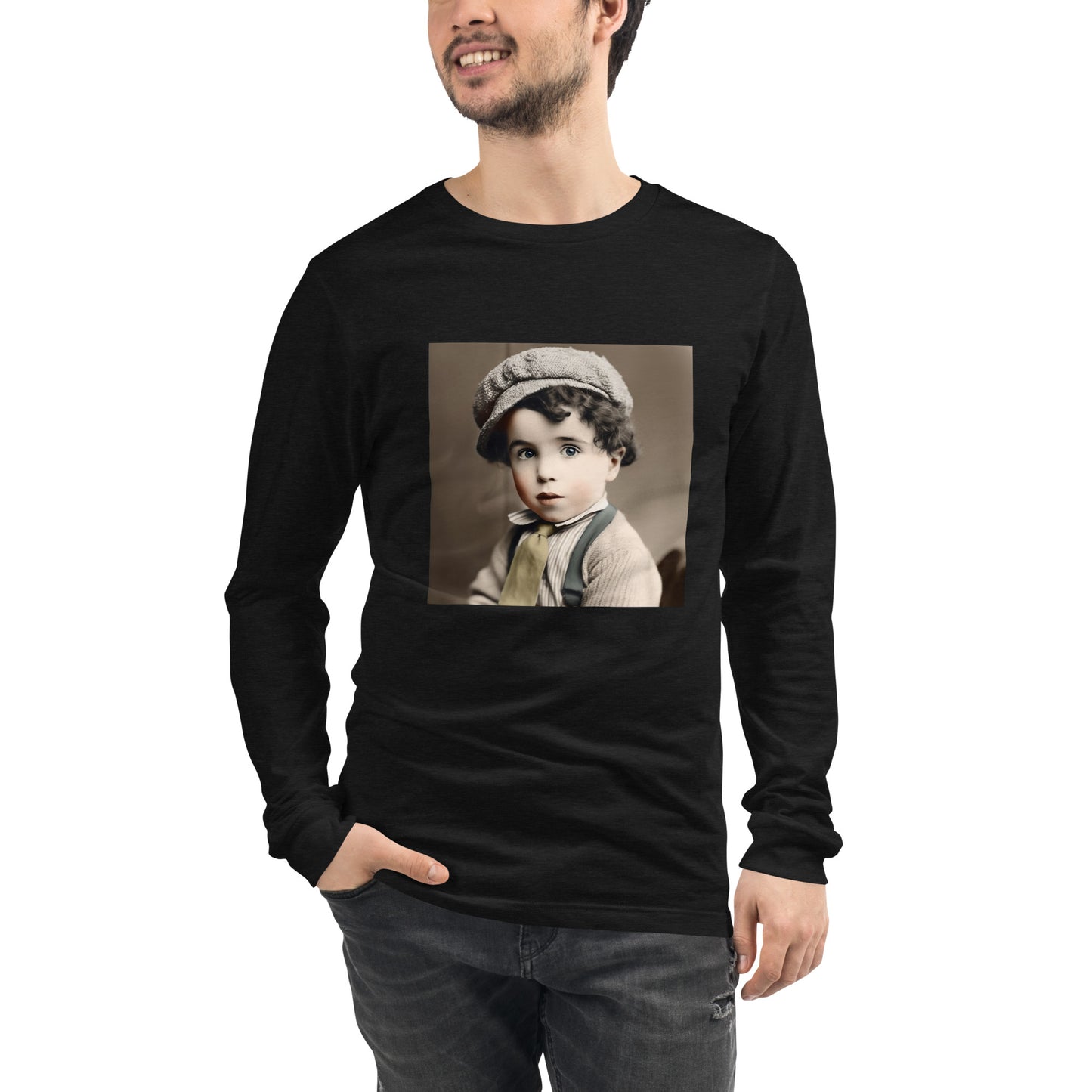 Long Sleeve Unisex / Airlume Cotton / Portrait Charles 'Charlie' Spencer III