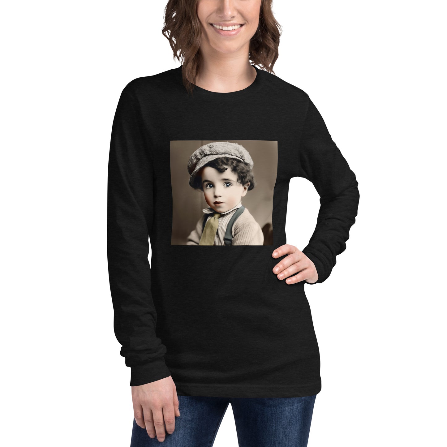 Long Sleeve Unisex / Airlume Cotton / Portrait Charles 'Charlie' Spencer III