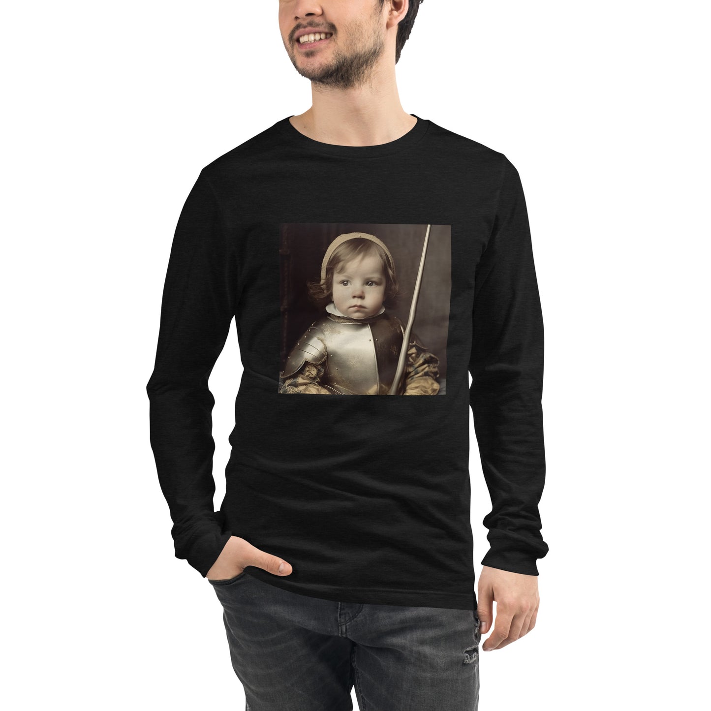 Long Sleeve Unisex / Airlume Cotton / Portrait Jeanne 'Joan' Arc II