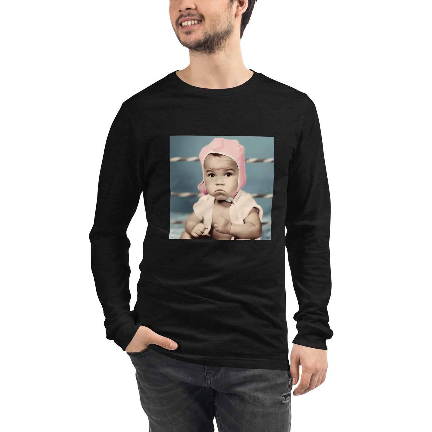 Long Sleeve Unisex / Airlume Cotton / Portrait Cassius 'Muhammad' Marcellus III