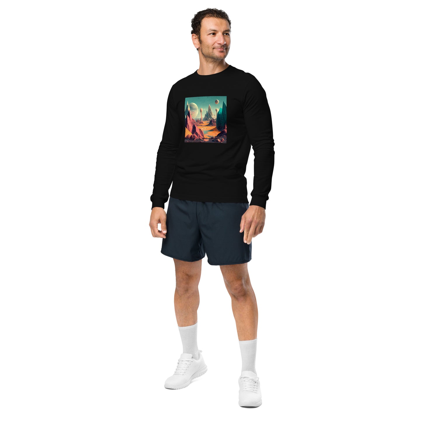 Long Sleeve Unisex / Airlume Cotton / Exoplanet #3