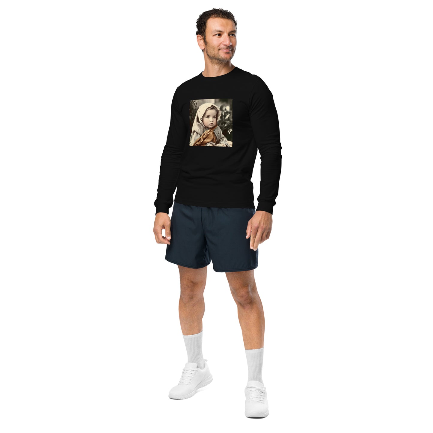 Long Sleeve Unisex / Airlume Cotton / Portrait Jesus Nazareth I