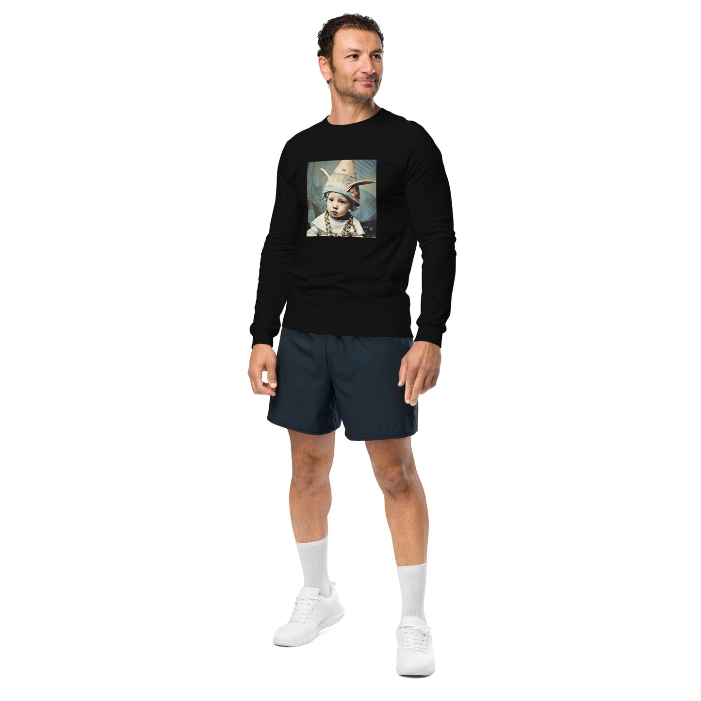 Long Sleeve Unisex / Airlume Cotton / Portrait Akhenaten Amenhotep II