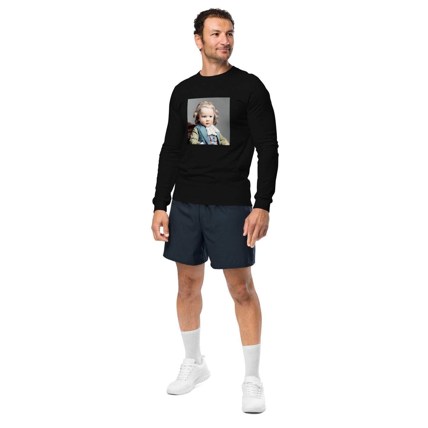 Long Sleeve Unisex / Airlume Cotton / Portrait Johann Sebastian V