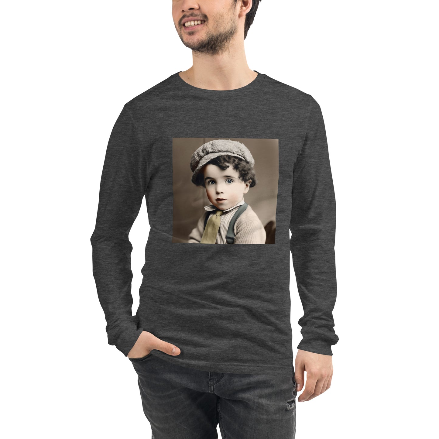 Long Sleeve Unisex / Airlume Cotton / Portrait Charles 'Charlie' Spencer III