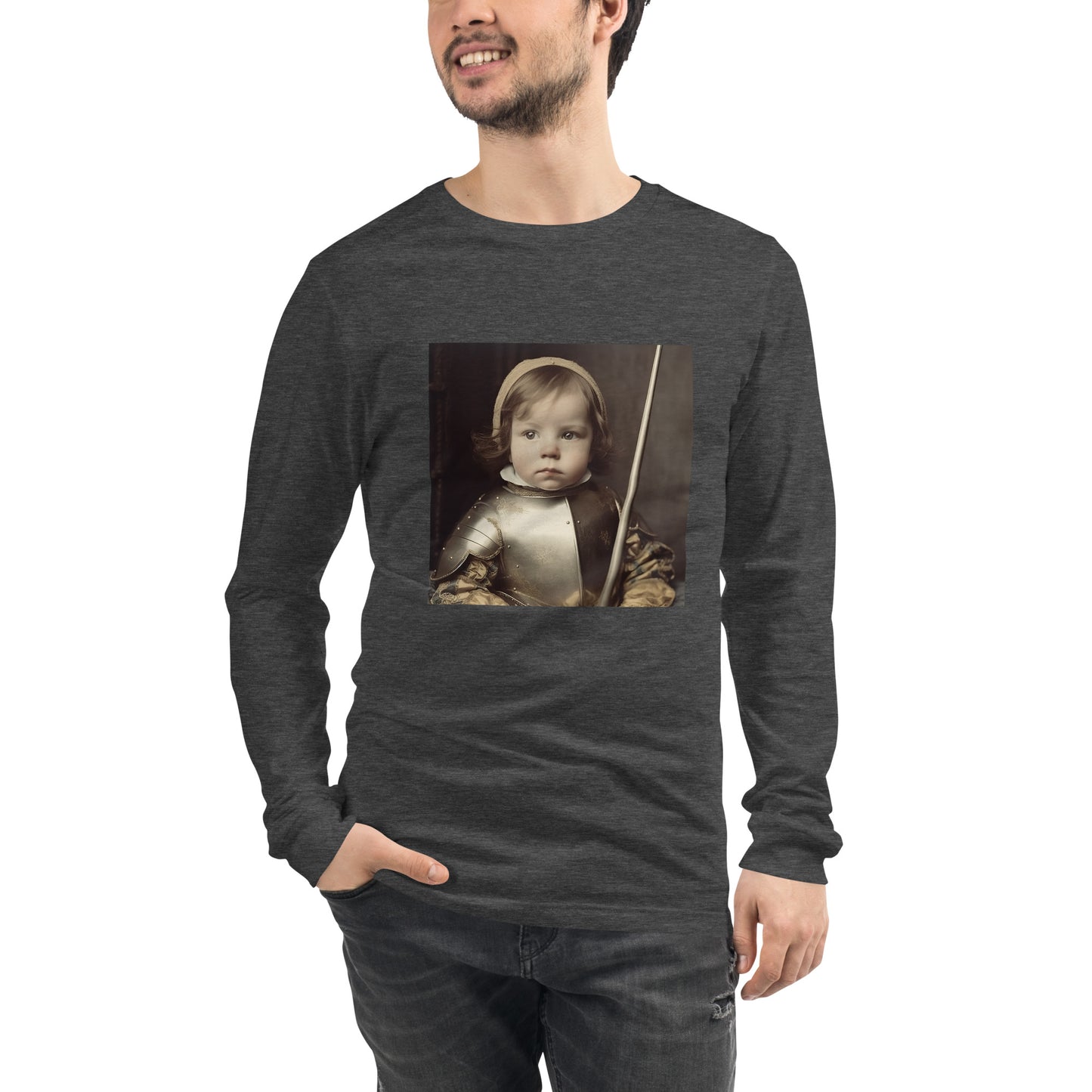 Long Sleeve Unisex / Airlume Cotton / Portrait Jeanne 'Joan' Arc II