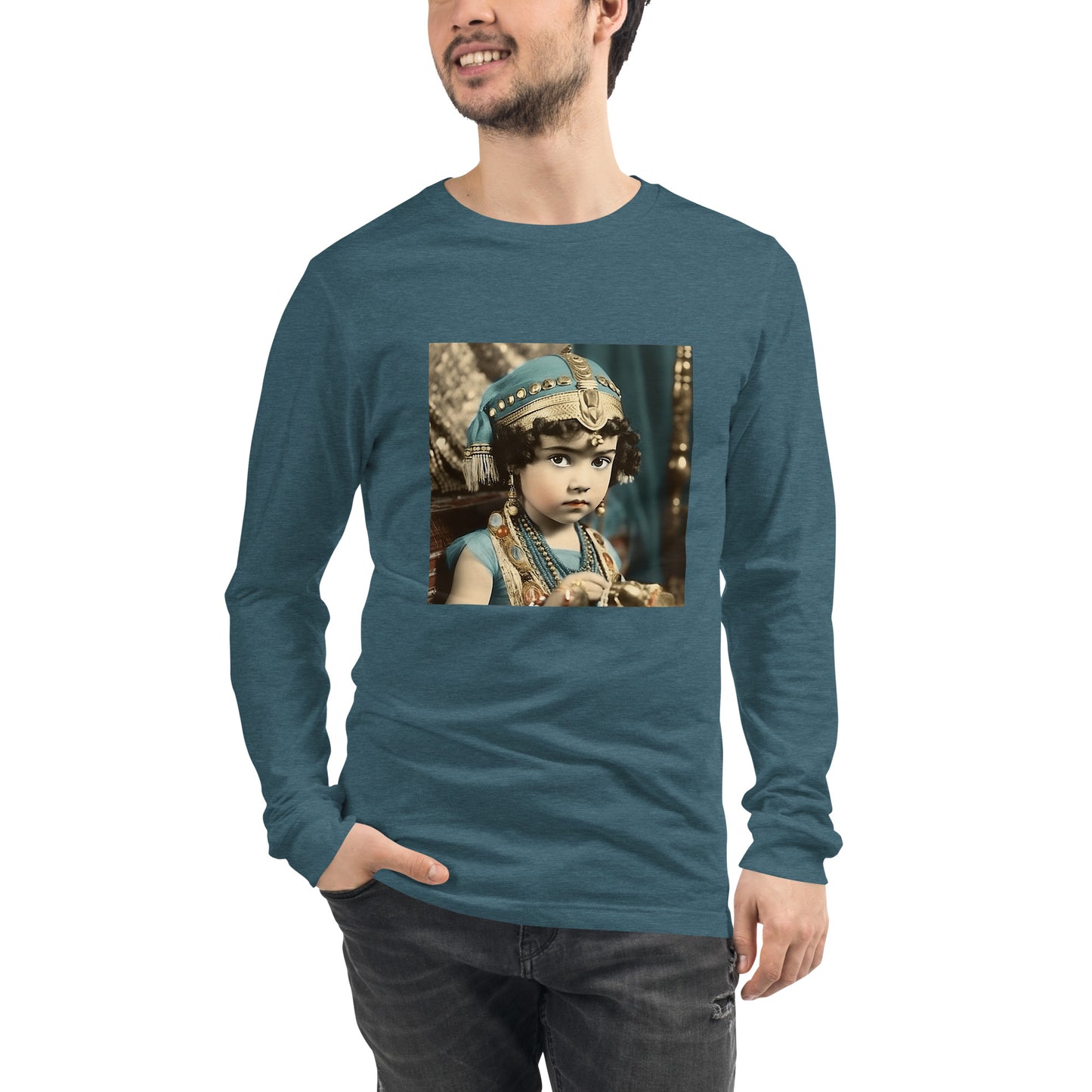 Long Sleeve Unisex / Airlume Cotton / Portrait Cleopatra Philopator II