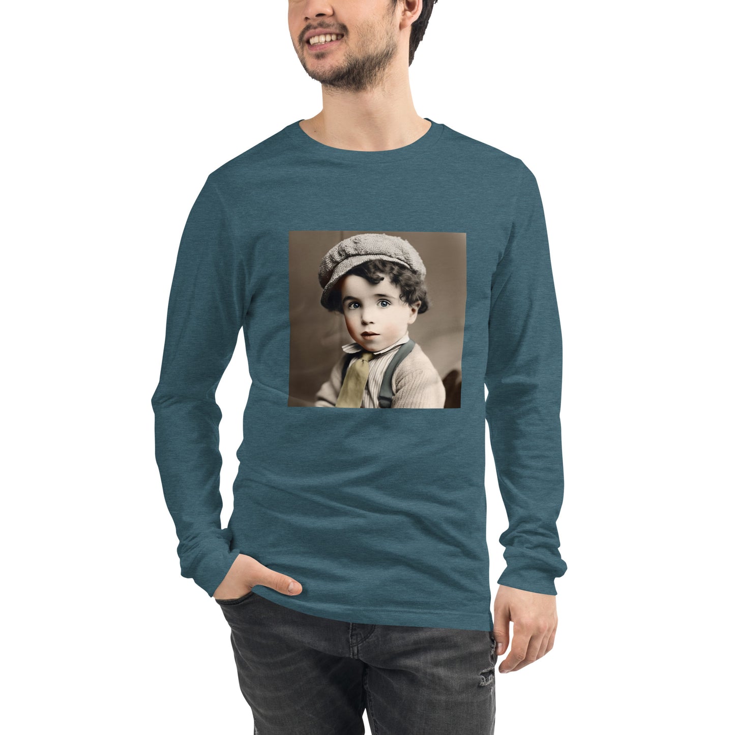 Long Sleeve Unisex / Airlume Cotton / Portrait Charles 'Charlie' Spencer III