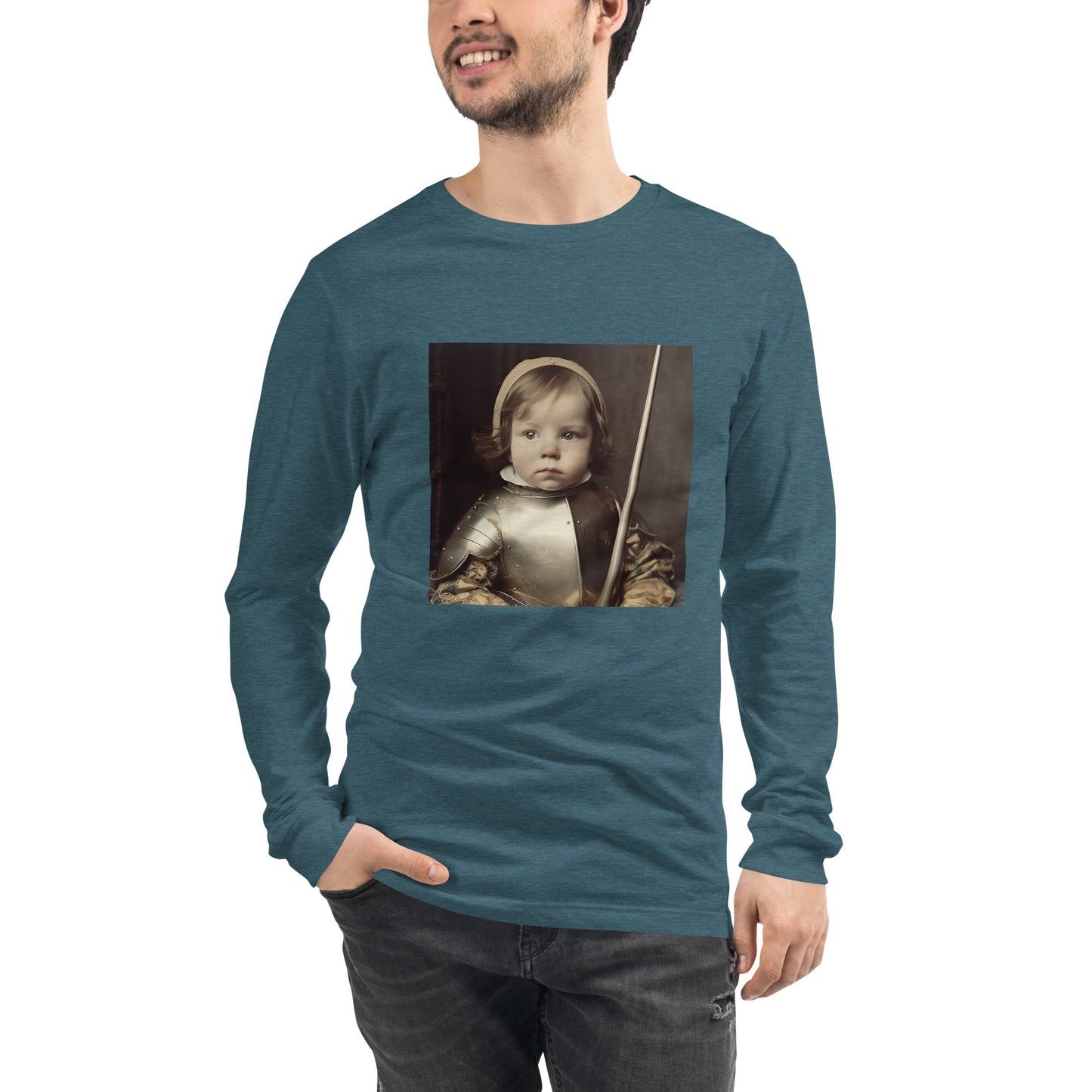 Long Sleeve Unisex / Airlume Cotton / Portrait Jeanne 'Joan' Arc II