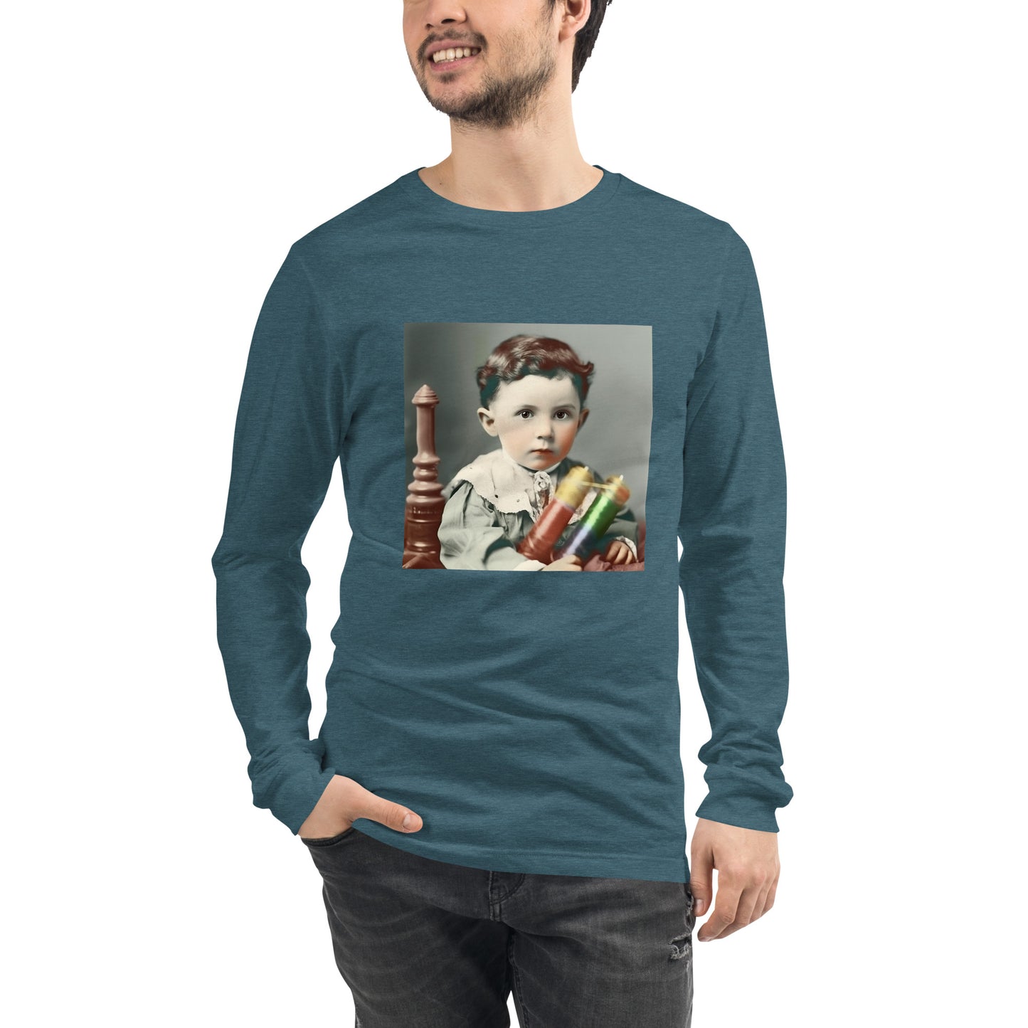 Long Sleeve Unisex / Airlume Cotton / Portrait Nikola Milutin I