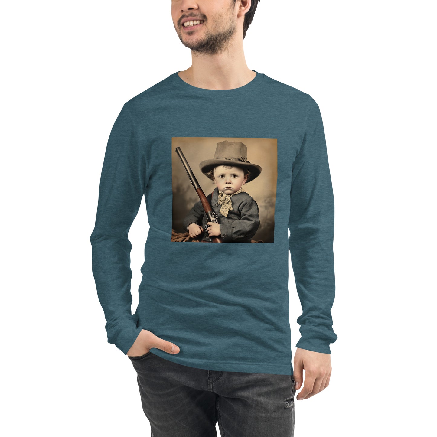 Long Sleeve Unisex / Airlume Cotton / Portrait William 'Billy' Henry III