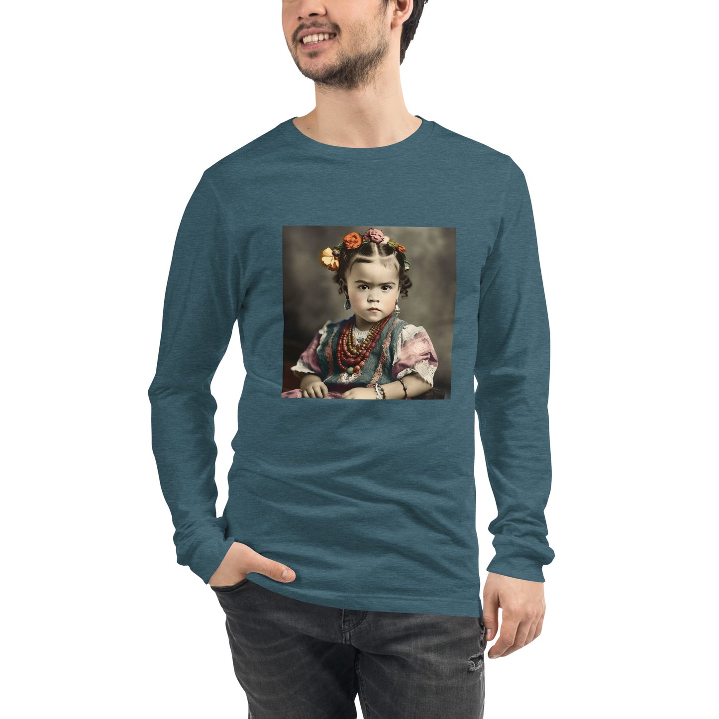 Long Sleeve Unisex / Airlume Cotton / Portrait Magdalena Frida VIII