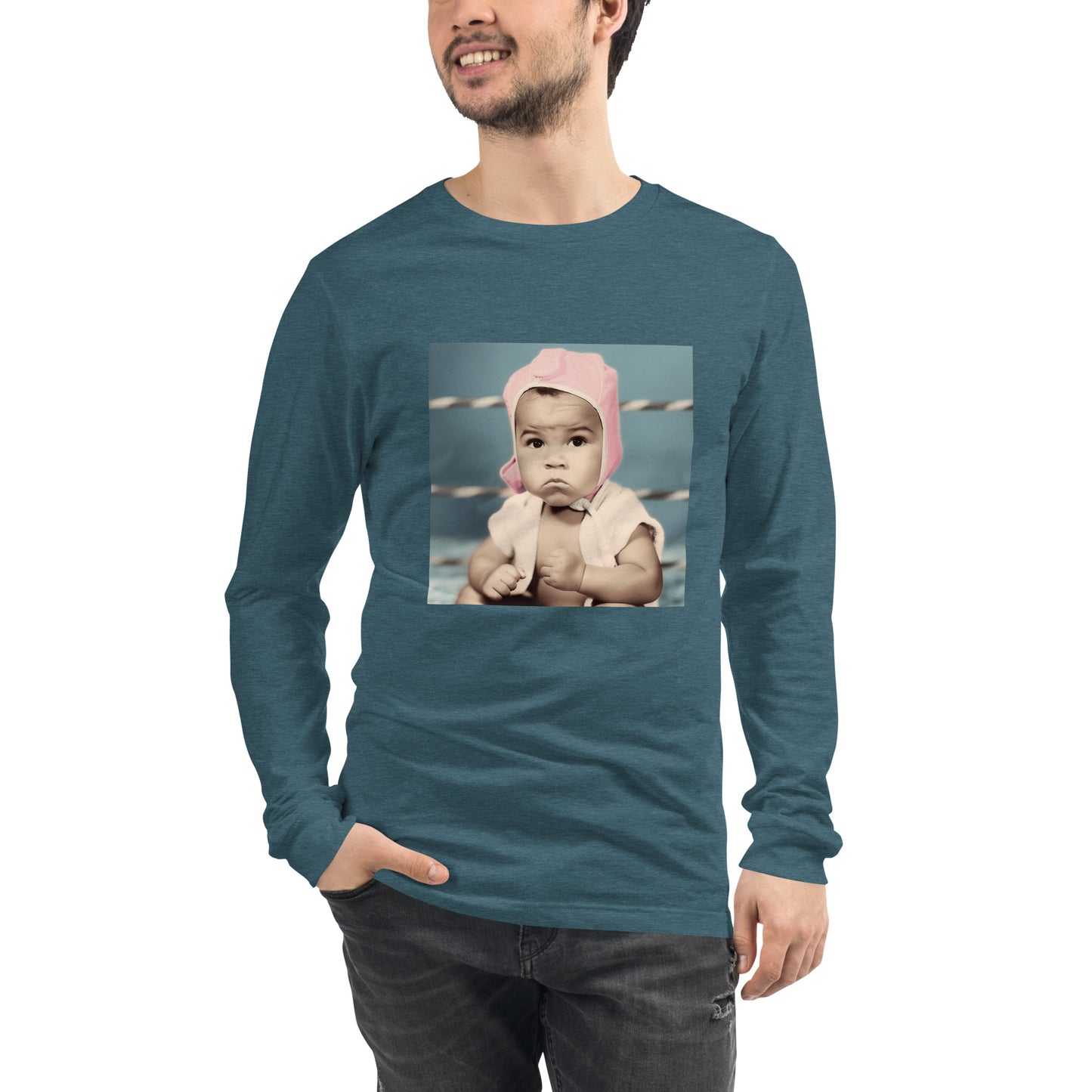 Long Sleeve Unisex / Airlume Cotton / Portrait Cassius 'Muhammad' Marcellus III