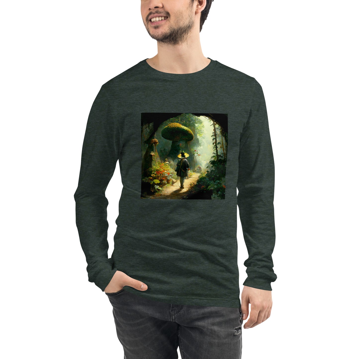 Long Sleeve Unisex / Airlume Cotton / Fairytale Forest #2