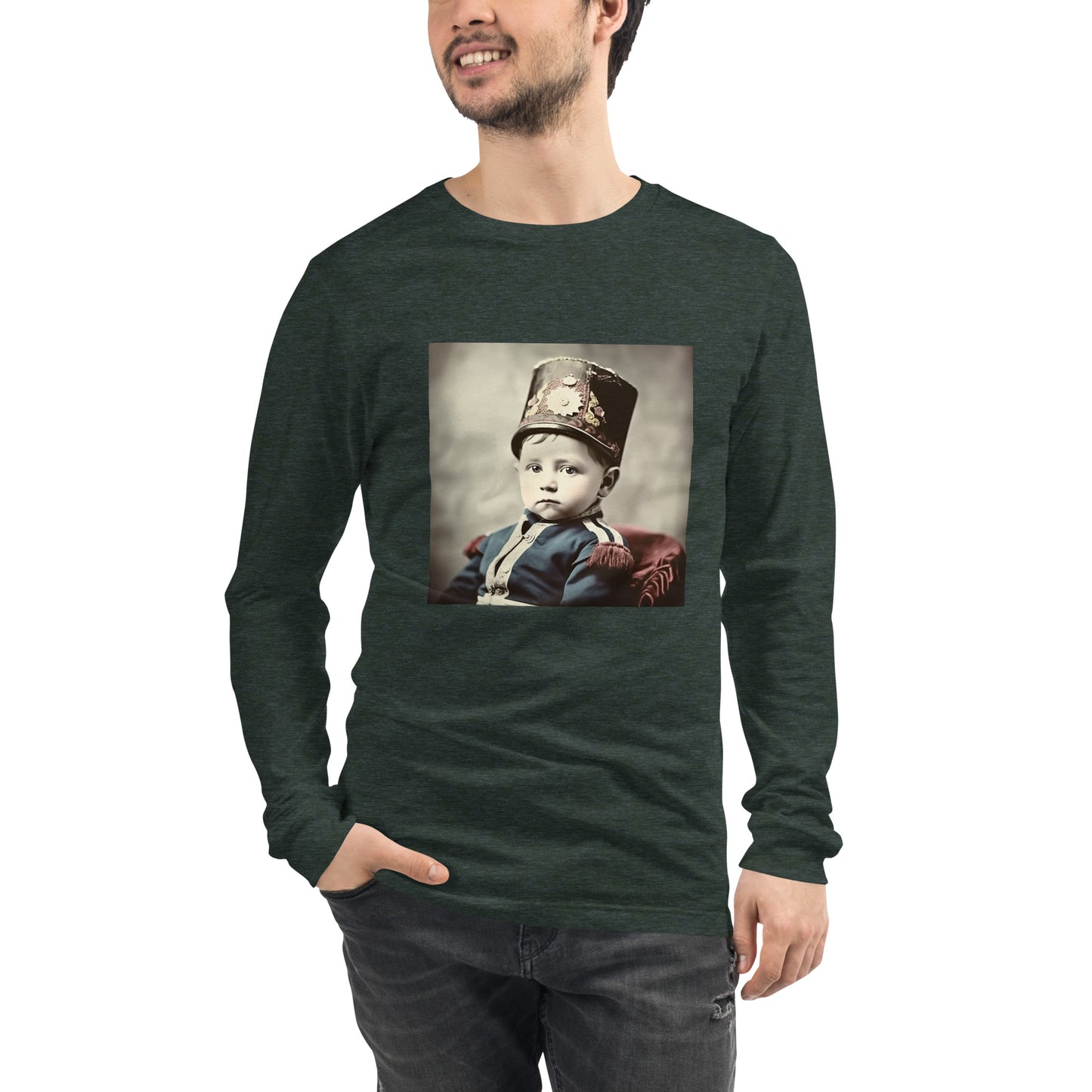 Long Sleeve Unisex / Airlume Cotton / Portrait Napoleon Carlo III