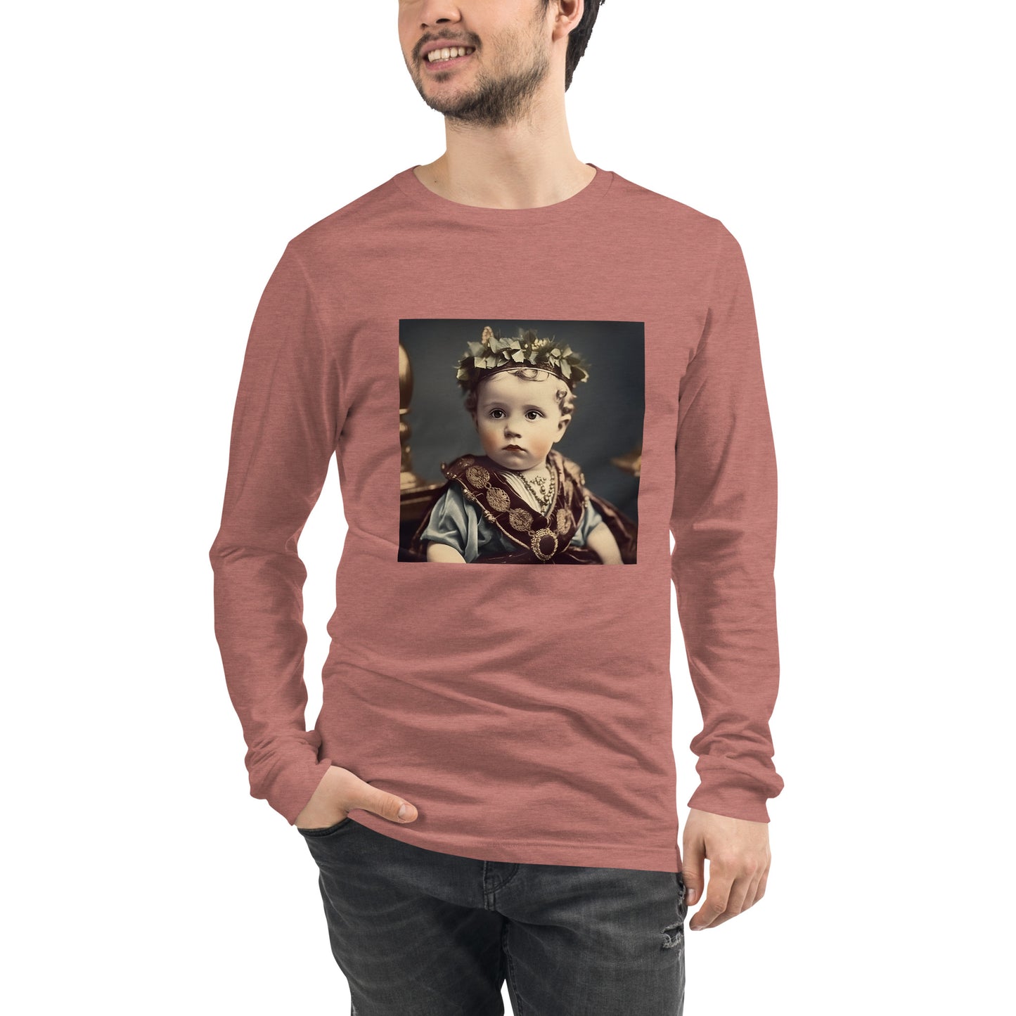 Long Sleeve Unisex / Airlume Cotton / Portrait Gaius Julius I