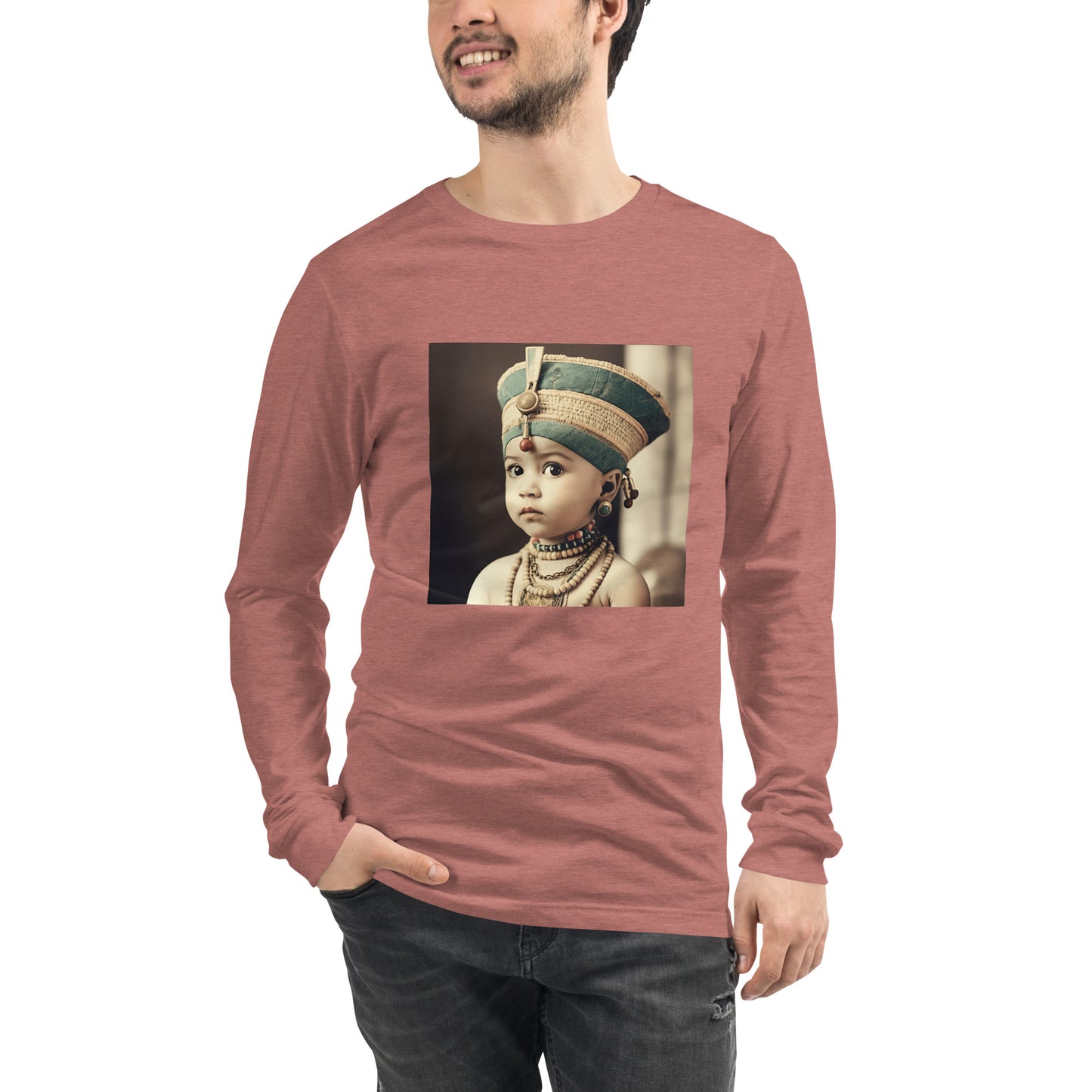 Long Sleeve Unisex / Airlume Cotton / Portrait Nefertiti Neferneferuaten I