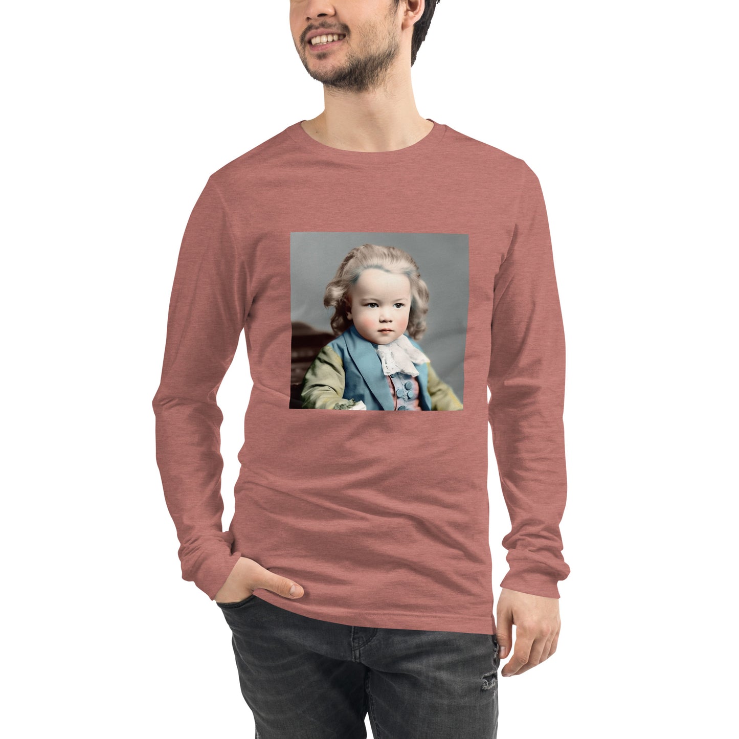 Long Sleeve Unisex / Airlume Cotton / Portrait Johann Sebastian V