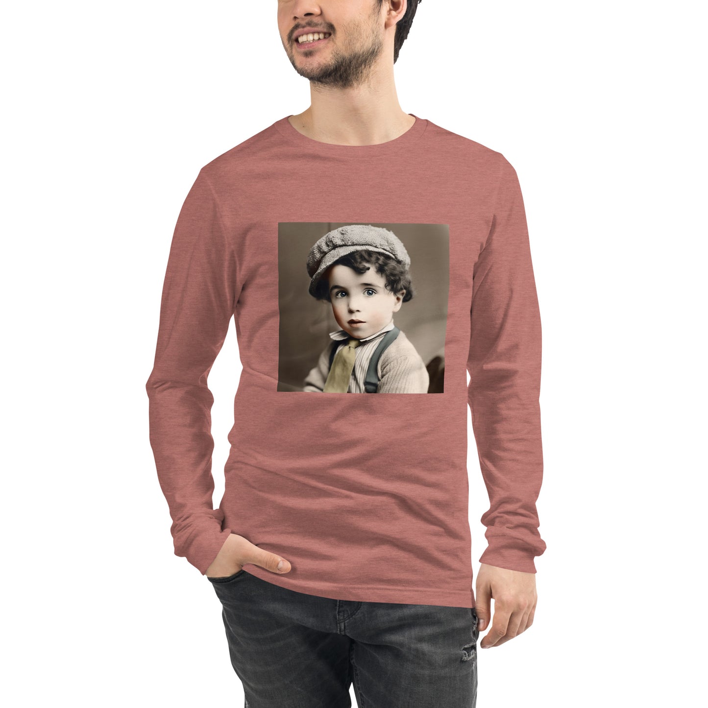 Long Sleeve Unisex / Airlume Cotton / Portrait Charles 'Charlie' Spencer III