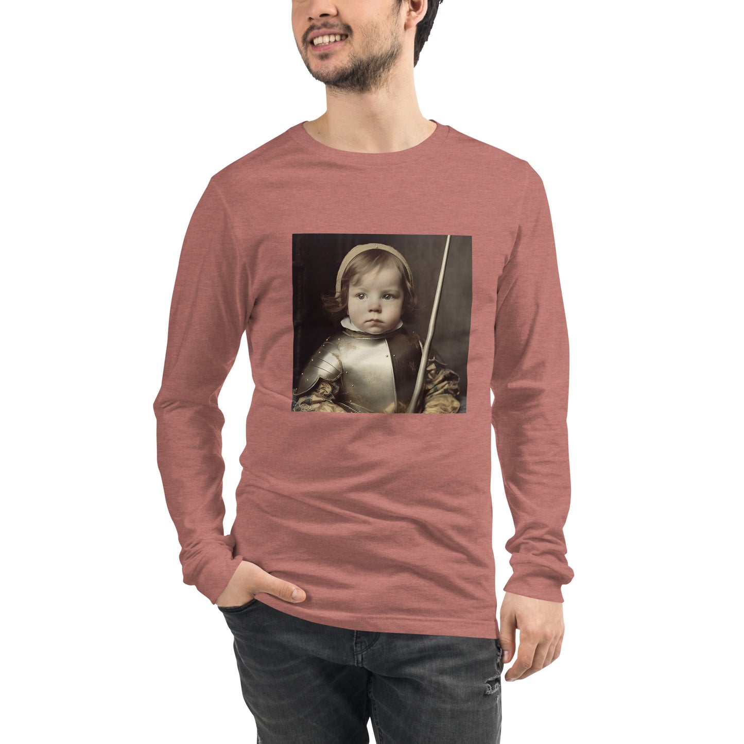 Long Sleeve Unisex / Airlume Cotton / Portrait Jeanne 'Joan' Arc II