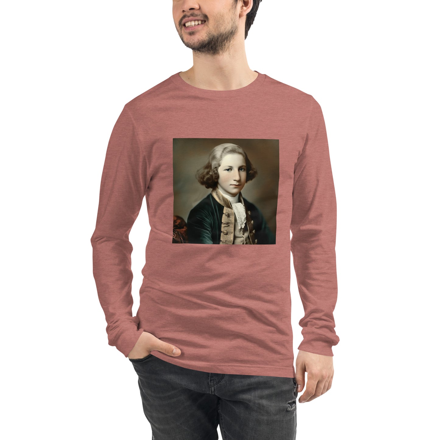 Long Sleeve Unisex / Airlume Cotton / Portrait George Augustine I