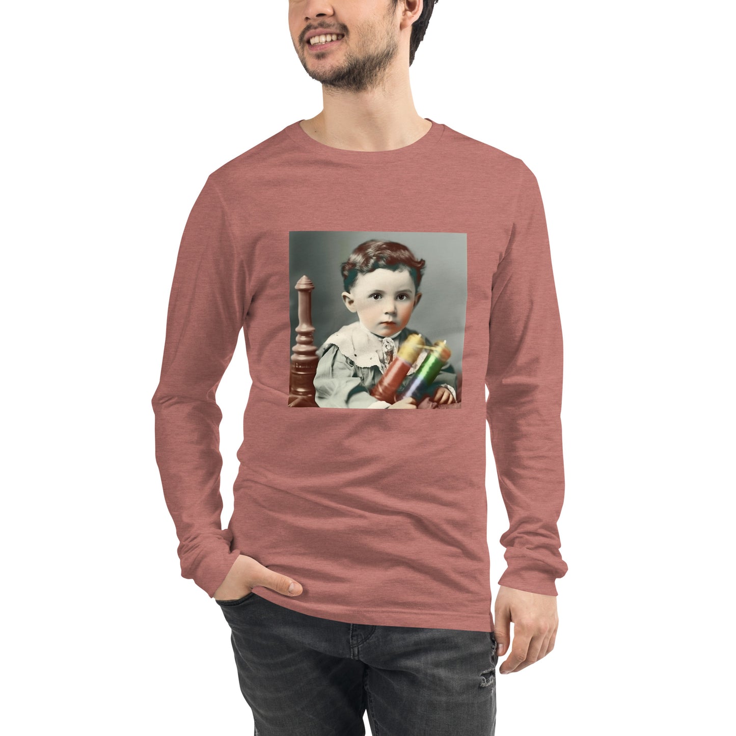 Long Sleeve Unisex / Airlume Cotton / Portrait Nikola Milutin I