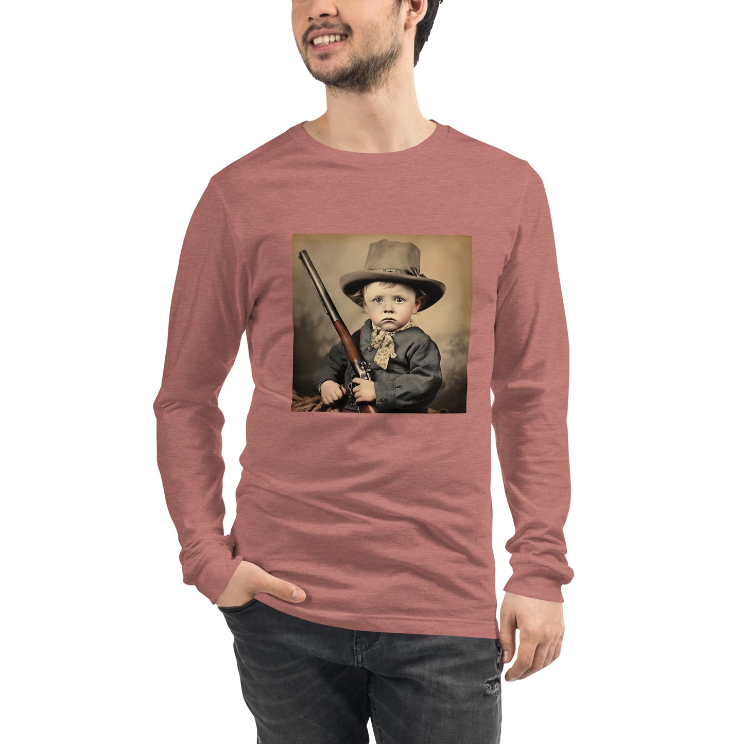 Long Sleeve Unisex / Airlume Cotton / Portrait William 'Billy' Henry III